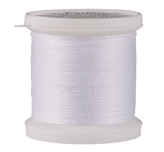 Fil pour tissage de perles, Ø 0,5 mm, 100 m, Blanc