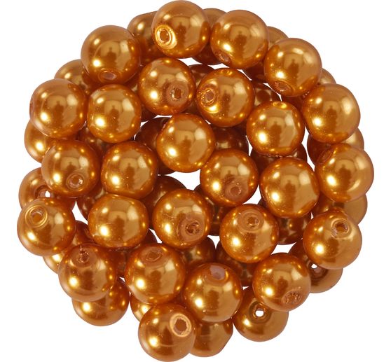 Glass wax beads, Ø 6 mm, 55 pieces