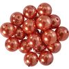 Glazen waskralen, Ø 10 mm, 20 stuks donkeroranje