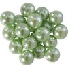 Glazen waskralen, Ø 10 mm, 20 stuks Lichtgroen
