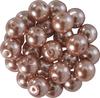Glazen waskralen, Ø 8mm, 25st., goudgeel (lichtoranje)