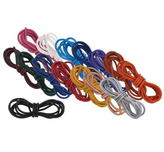 Leren riem rond, Ø 1 mm