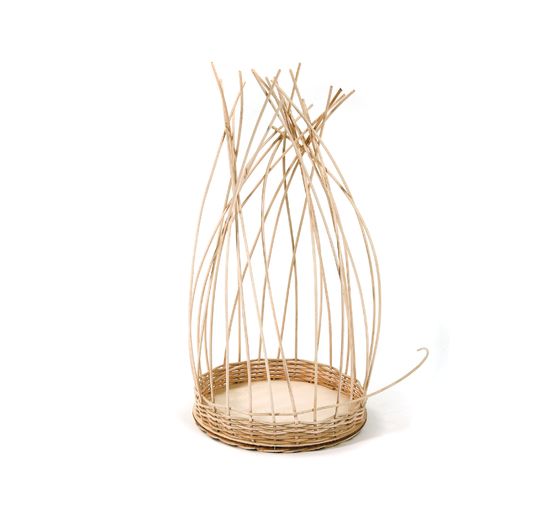 VBS Rotan natuurlijk, blauw lint, Ø 1,5 mm