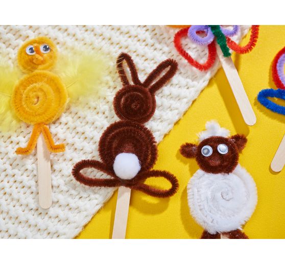VBS Chenilledraad "Kleuren mix", 30 cm, set van 20