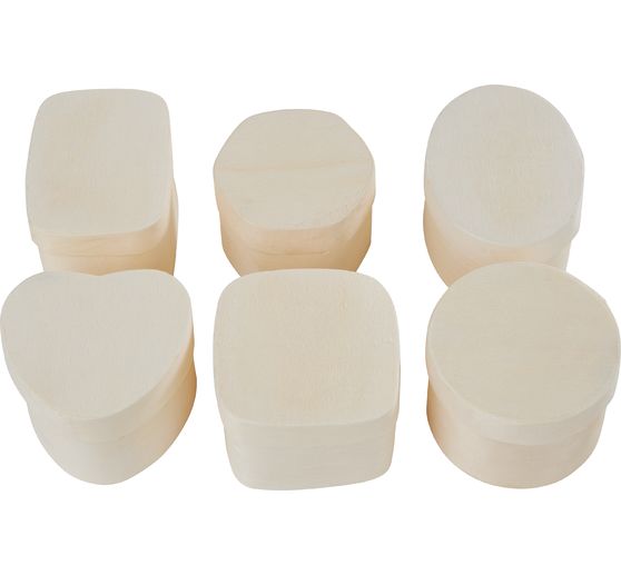 Boîtes En Aggloméré Rondes - Lot De 3 - Ø 6 Cm, H 4 Cm - Pour Cadeaux, Rangement Bijoux - À Personnaliser