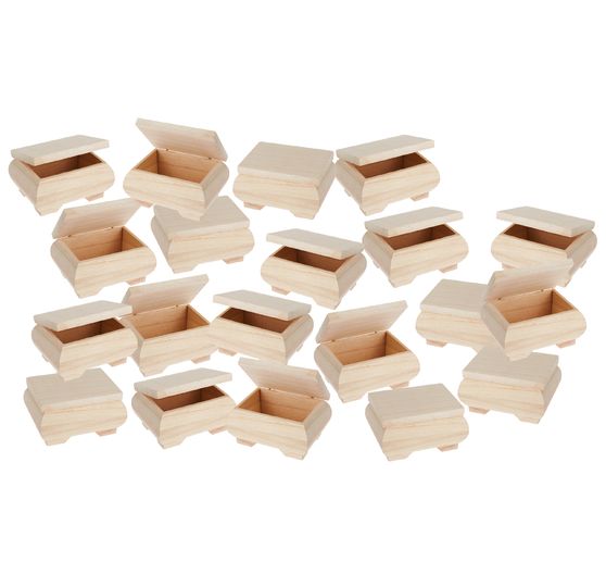 VBS Holzkästchen "Bauchig", 20 Stück