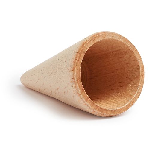 Cône en bois pour pochette surprise