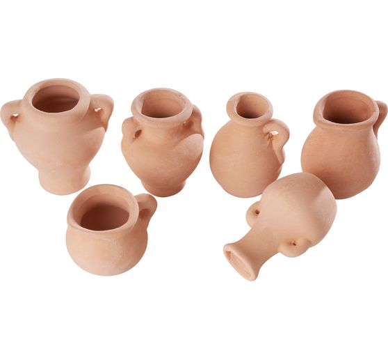 Clay vases, set of 6