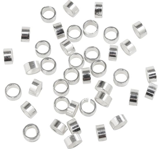 Crimp beads, 925 Sterling-Silver, 40 pcs.