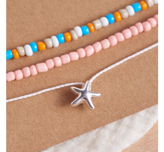 Micro macramé koord, gewaxt