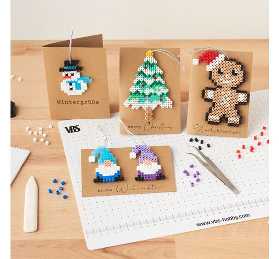 Cartes doubles et enveloppes VBS « Papier kraft », A6, 50 pc.
