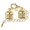 Locking set with regulation chain, 6mm Gold coloured