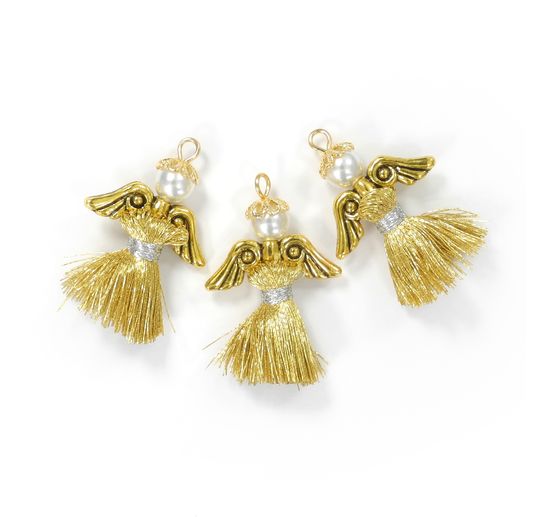 Ambachtelijke set "Tassel angel", set van 3