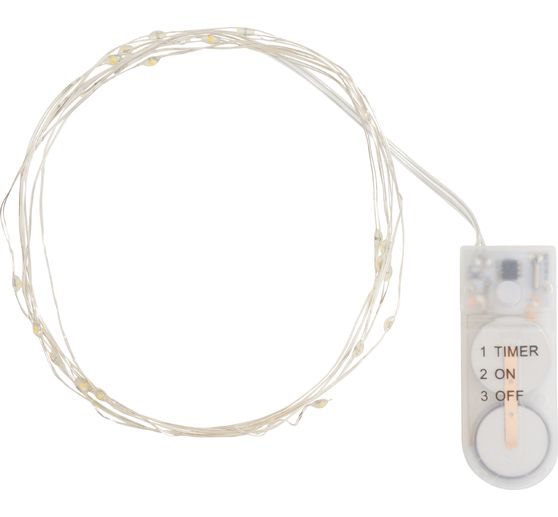 VBS Micro LED snoer lampjes, met timer, 20 LED's