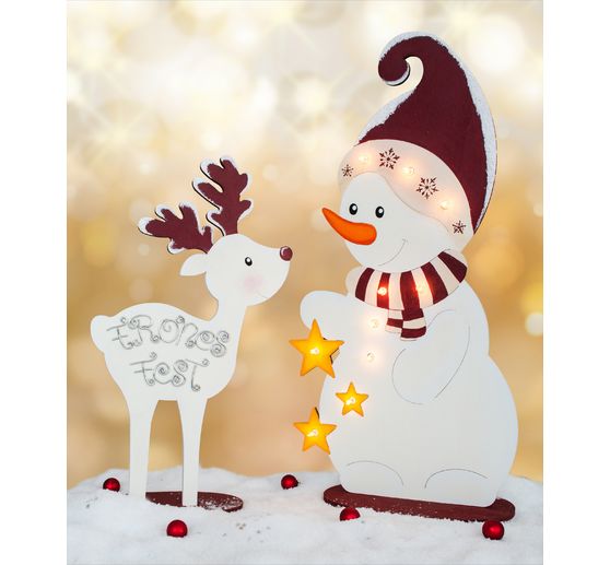 Sneeuwpop en Eland" staande figuren