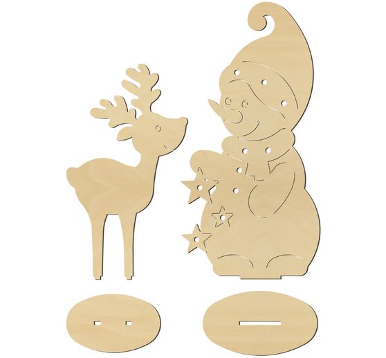 Sneeuwpop en Eland" staande figuren