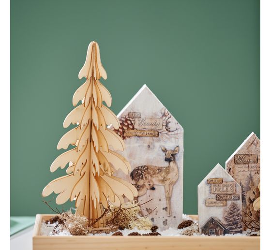 Décorations en bois à emboîter « Sapin »