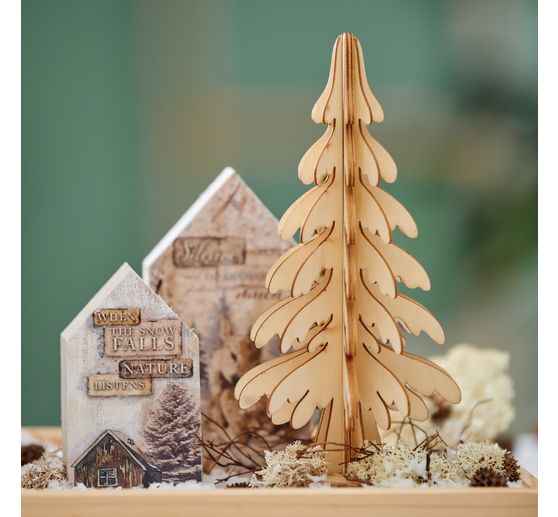 Décorations en bois à emboîter « Sapin »