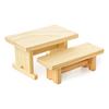 Wooden bench and table