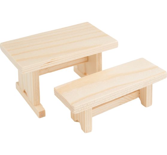 Banc et table en bois