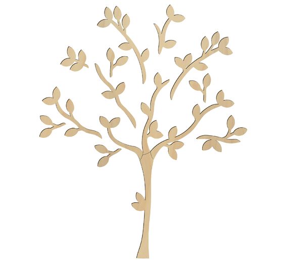 Holz-Wanddeko Baum