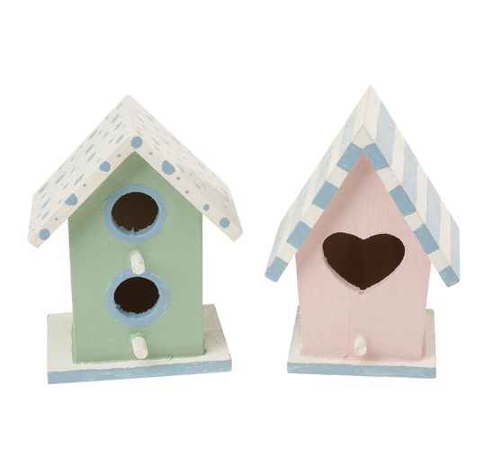 VBS Deko-Vogelhäuser "Minis", 2er-Set