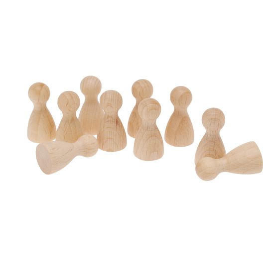 Pions en bois, 28 mm, 10 pc. 100% FSC