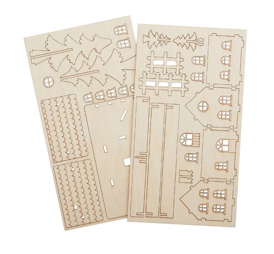 Houten bouwpakket "Huis van lichtjes