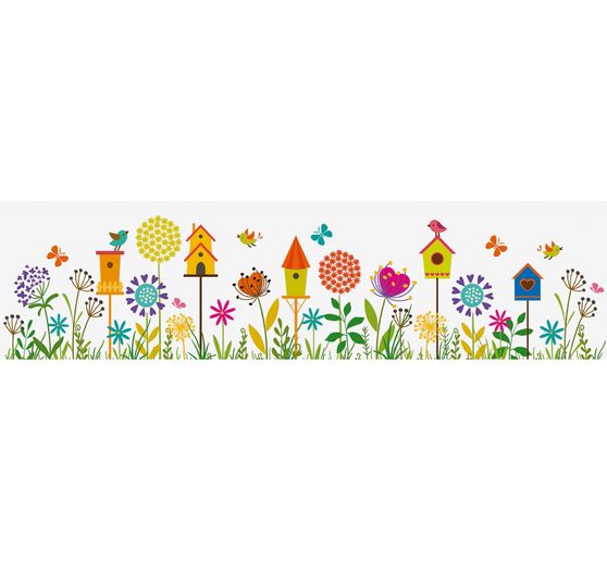 Frise Adhésive Décorative 15 Cm X 3 M - Motif Prairie SORREISA, Fabriqué En France, Lavable