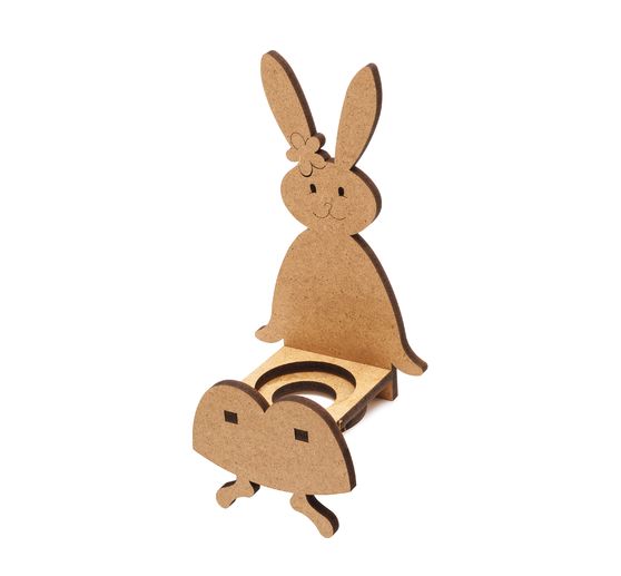 Figurine bord d'étagère « Lapine Daisy », bois MDF, env. H 21,5 x l 9,5 x P 7,5 cm