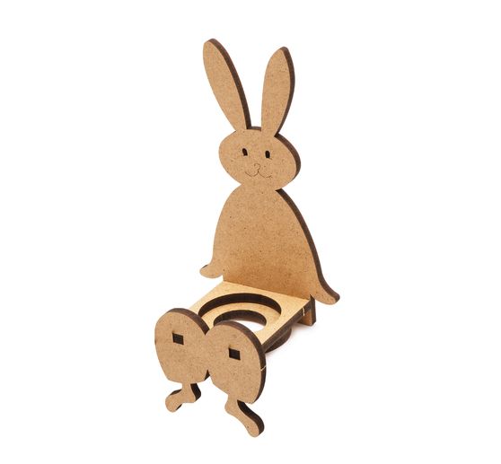 Figurine bord d'étagère « Lapin Diddy », bois MDF, env. H 21,5 x l 9,5 x P 7,5 cm