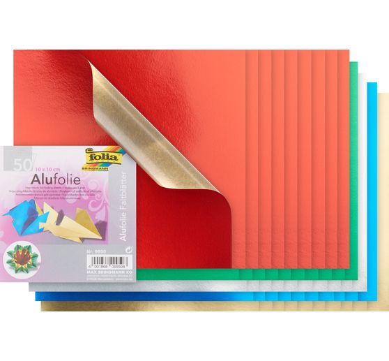 Aluminium leaflets, 10 x 10 cm