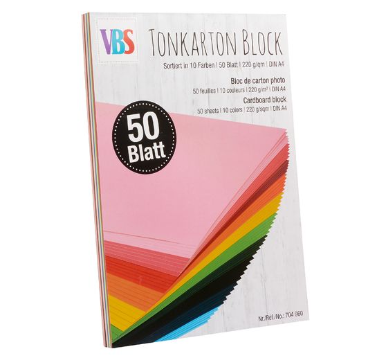 Bloc de carton teinté VBS