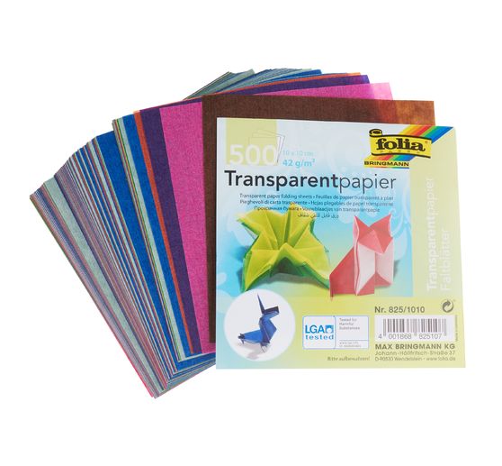 Transparant papier vellen "10 x 10 cm", 500 vellen