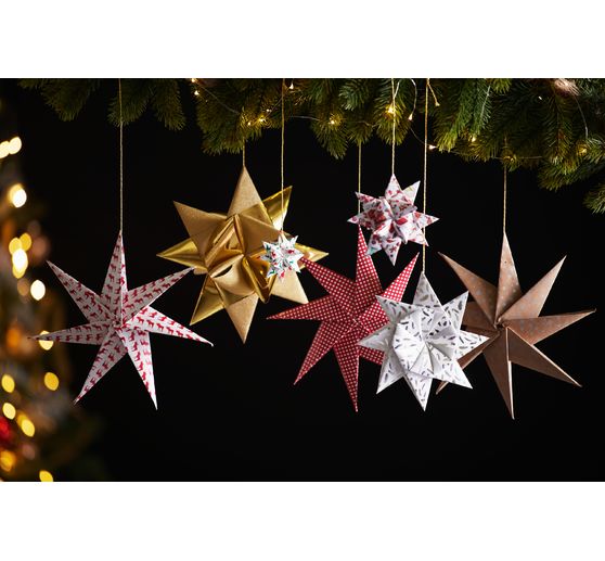 Folding paper "Silver X-Mas"