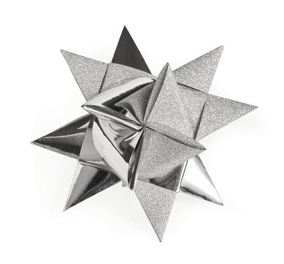 Papieren strips "Glitter, zilver", 25 mm