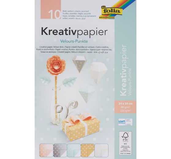 Papier créatif « Pois velours »