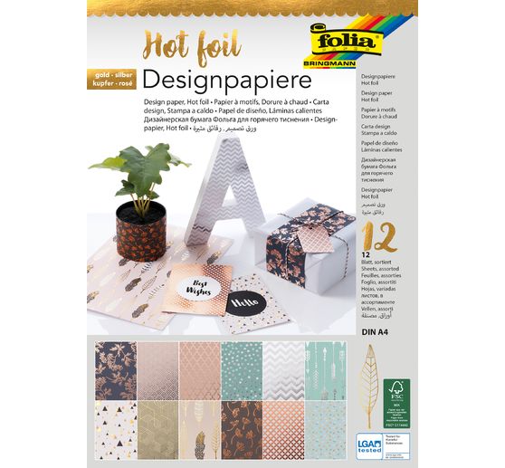Ontwerppapieren kussen "Hot Folie"