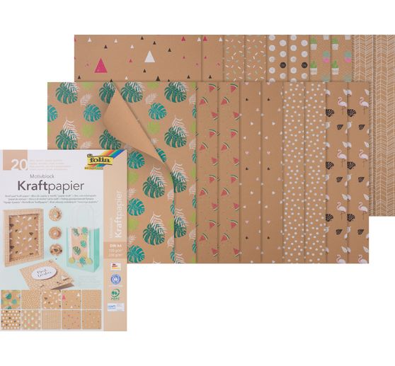 Motiefblok "Kraftpapier met motiefopdruk"