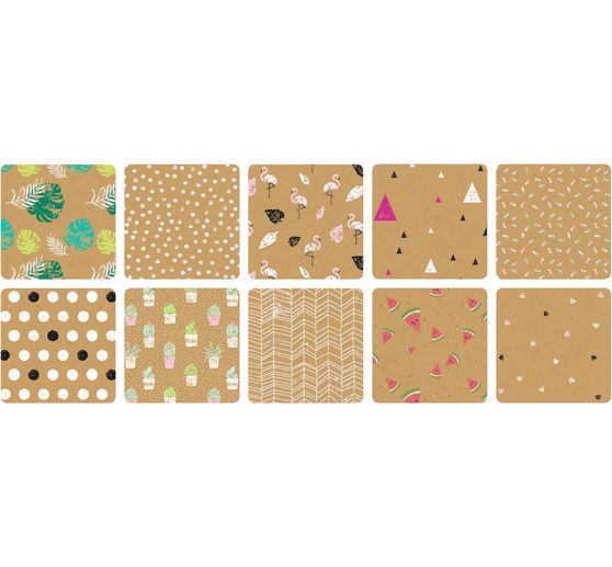 Motiefblok "Kraftpapier met motiefopdruk"