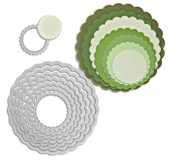 Gabarit d''estampe Sizzix Framelits « Cercle cranté »
