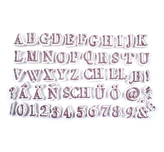 Set de tampons « Alphabet », 55 pc.