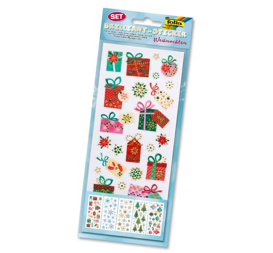 Stickers brillants « Noël », 5 feuilles env. 10 x 23 cm