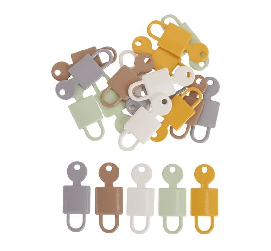 Breloques en métal VBS « Cadenas Pastel », 20 pc.