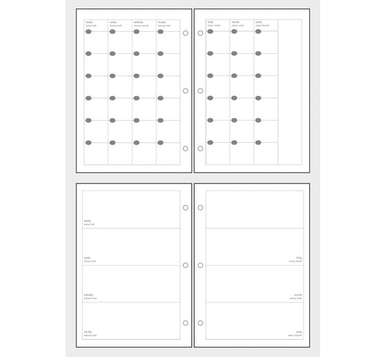 my PLANNER maand/weekoverzicht