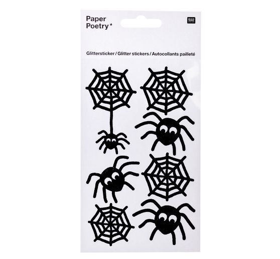 Glittersticker "Spinnen"