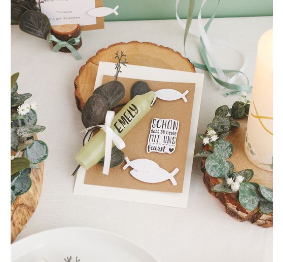 Wooden stamp "Nice of you to celebrate with us today"