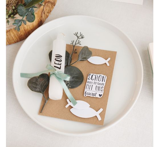 Wooden stamp "Nice of you to celebrate with us today"