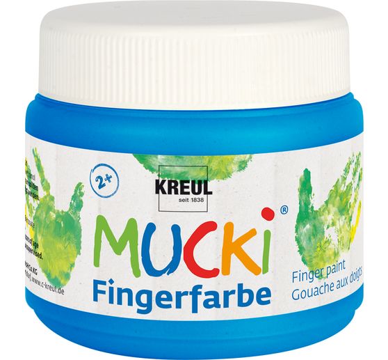 Peinture au doigt MUCKI, set de 6 x 150 ml
