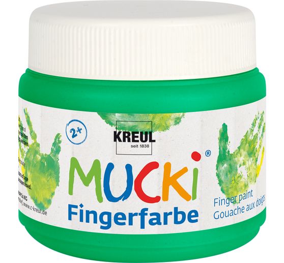 Peinture au doigt MUCKI, set de 6 x 150 ml